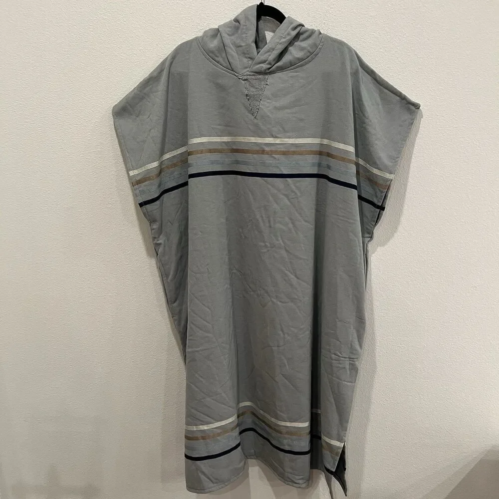 Sand Cloud Border Classic Stripe Hooded Poncho - 2026 - Grey - Picture 2 of 9